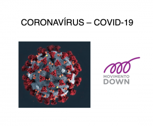 coronavirus cover-19 imagem virus. logo Movimento Down.